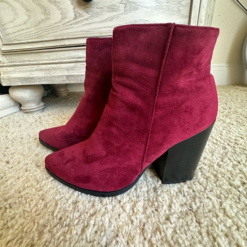 Marquiiz Elegant Burgundy Heeled Boots Marquiiz brand from France